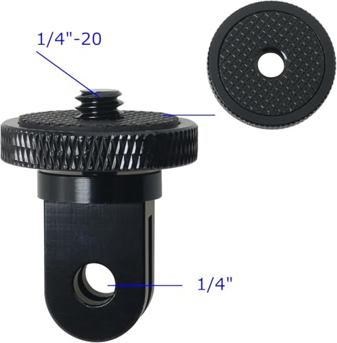Image of 2pcs Camera Tripod Mount, 1 /4 inch - 20 Conversion Adapter for Action Camera to 1 /4 inch Screw Adapter Mount Accessories