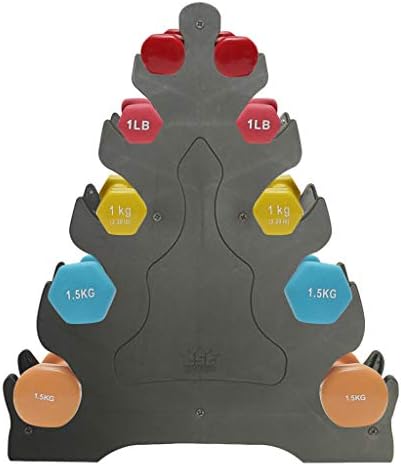 5 Tier Dumbbell Rack,Weight Lifting Dumbbell Tree Rack Stands,Compact Dumbbell Bracket Free Weight Stand for Home Gym Organization Holds 30 lbs (C)