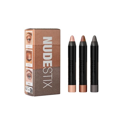 Set mini de 3 delineadores crema metálicos NudeStix miniatura 2