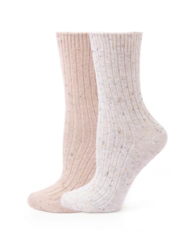 Image of HUE womens Crew Length Boot Socks, 2 Pair Pack