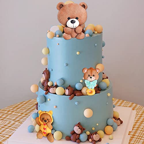 Ikojing Large Luxury Teddy Bear Fondant Silicone Molds, 4-Pack Baby Shower Party Cake Decorating Molds, Diy Chocolate Candy Baking Tools For Cupcakes, Sugar Craft, Cookies, Soap, Epoxy Crafts, Clay #TOP7