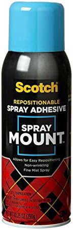 Scotch 6065 Spray Mount Adhesive, Repositionable,10.25 oz.