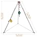 Confined Space Tripod Rescue System, 1200 LB Winch Space Tripod Kit with Self-Locking Safety, Adjustable Legs & 49 Ft Cable for Well, Sewer