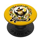 Retro Hawaii Hawaiian hoary bat PopSockets Standard PopGrip