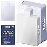 Double protection : le chargeur supérieur pour pochettes de cartes contient 100 pochettes semi-rigides + 100 pochettes épaisses à onglets, formant une double protection « semi-rigide + pochette souple », anti-poussière, anti-pliage et empêche les liquides, peut bloquer la lumière UV causée par des problèmes de décoloration, convient à tous les types de cartes à collectionner ou à collectionner pour une conservation à long terme.