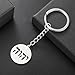 EUEAVAN Tetragrammaton Keychain YHVH YHWH Jehovah keyring Yeshua Blessed Prayer Hebrew Bible Names of God Jewelry Jewish Christian (silver)