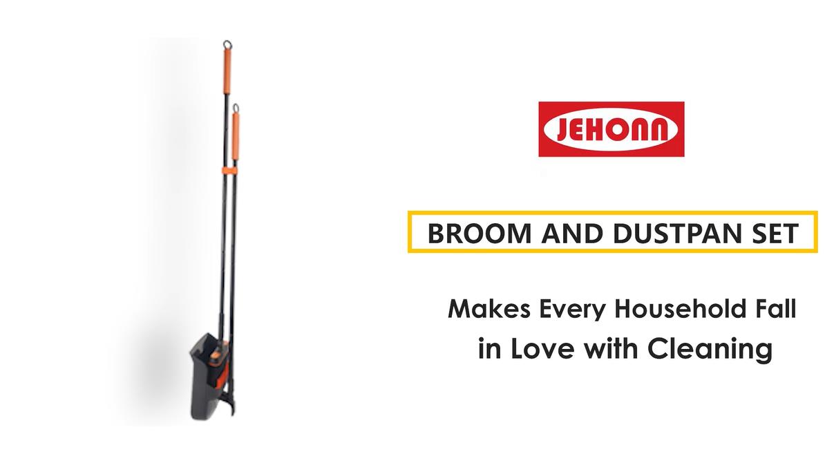Amazon.com: JEHONN Broom and Dustpan Set for Home, Long Handle