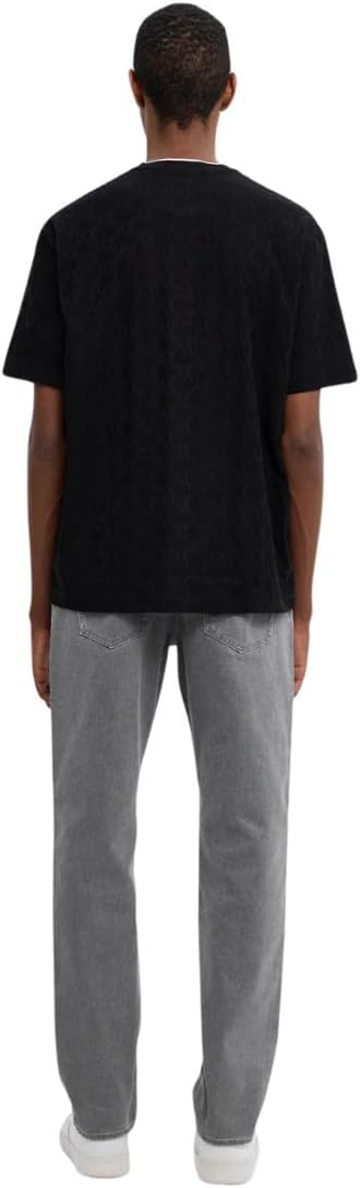 Armani Exchange Men's Jacquard All Over Logo Regular Fit Tee