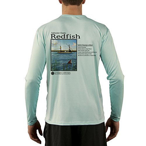 Saltwater Classic Redfish Men's Upf 50+ Sun Protection Long Sleeve T-Shirt X-Large Seagrass #TOP24