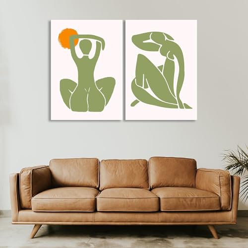 Art sur toile style Matisse : impression minimaliste premium pour décoration épurée