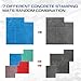 AmazingSpark 8 Pcs Concrete Stamping Mats Set, Concrete Texture Mat Polyurethane Reusable Slate Stamp Soft Hard Molds with Handles Durable for Patio Wall Floors Driveways Walkways (Square,7 Colors)