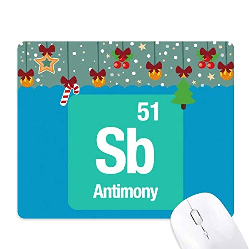 Alfombrilla de goma de Navidad con diseño de Antimonio Sb, el regalo original de oficina