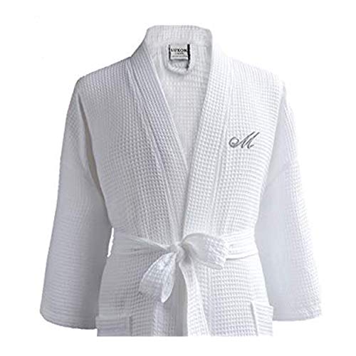 Luxor Linens Waffle Robe - 100% Egyptian Cotton - Unisex/One Size Fits Most - Waffle Weave, Spa Bathrobe, Luxurious, Soft, Plush Seasons Giovanni Collection