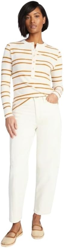 Women's Time and Tru High‑Rise Barrel Jeans