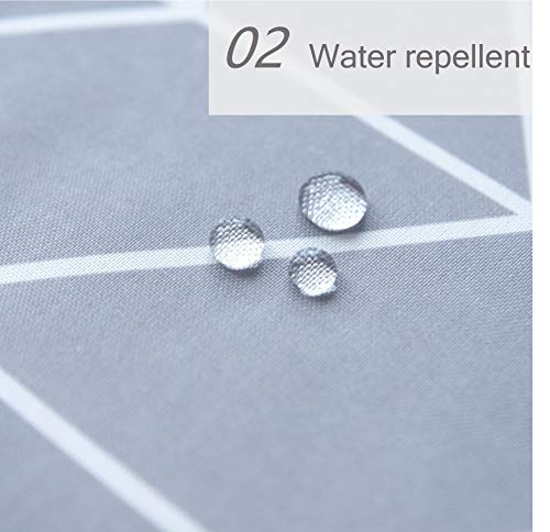 S·lattye Fabric Shower Curtain Or Liner Water Repellent Washable Cloth (Hotel Quality, Friendly, Heavy Weight Hem) With White Plastic Hooks - 72" X 78", Long, Gray Arrow #TOP2