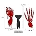 8 Sheets About 104 PC Halloween Party Decor Bloody Footprint Handprint Clings, Unique Halloween Decorations, Horror Bloody Window Floor Sticker Decal Set Style-B