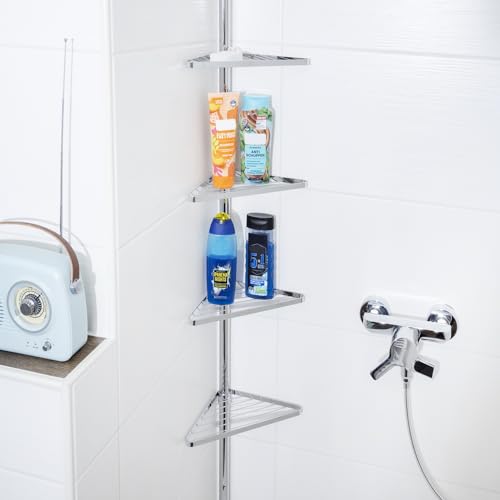 Haushalt International Teleskop Badregal Eckregal Teleskopregal verchromt Duschregal Duschablage Bad- und Dusch-Ablage Regal Haushalt International Teleskop Badregal Eckregal Teleskopregal verchromt Duschregal Duschablage Bad- und Dusch-Ablage Regal