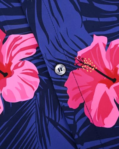 Image of Hawaiian Shirt for Men Tropical Shirts Summer Beach Button Down Short Sleeve Luau Aloha Floral Cruise Vacation Outfit 2026