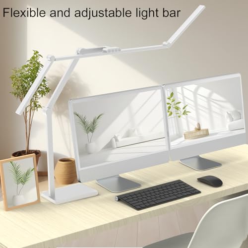Image of Omorepa 36 W 3000 LM Ultra Bright Architect Desk Lamp with Base, 47.4 Inch Wide Tall Overhead Desk Light for Home Office, Dimmable Table Light with Remote for Desktop Working,Drafting,Reading