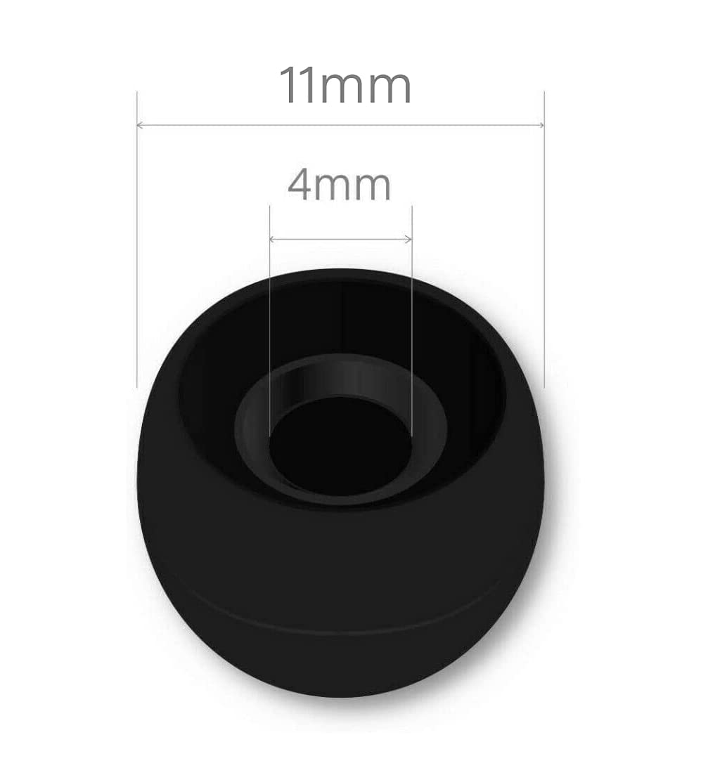 10 pares de almohadillas de repuesto de silicona medianas para auriculares de 4 mm, punto de conexión