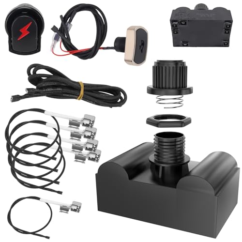 G511-0055-W1 Grill Igniter DHLG-5A for Charbroil Igniter Replacement G515-0030-W2 5 Outlet Electronic Ignition Module w/ Wires & 2 Push Buttons for Charbroil Grill Replacement Parts Surefire Ignitor