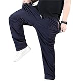 7XL 8XL Plus Größe Hosen Männer Baggy Hosen Mode Lässig Elastische Taille Hose Männlich Jogginghose Große Größe Hosen Männlich,Marine,7XL (120 Bis 130 Kg)
