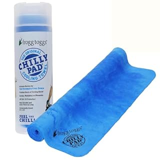 FROGG TOGGS Chilly Pad, Instant Cooling Towel, long lasting, reusable, Sports and Outdoors Neck Towel 33x13, Sky Blue
