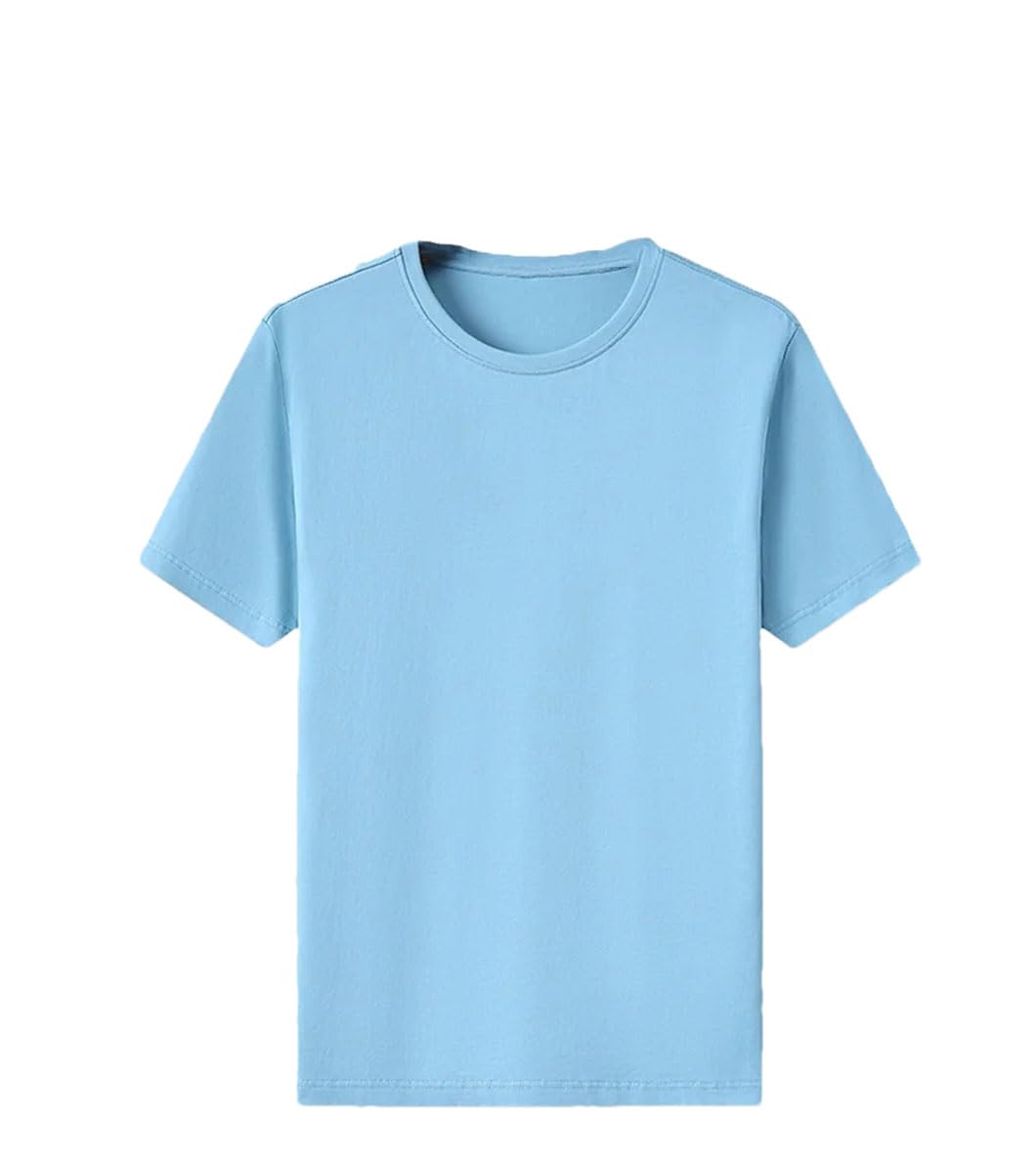 T-shirty dla mężczyzn bawełniane męskie koszulki topy jednolity kolor krótki rękaw męskie koszulki top