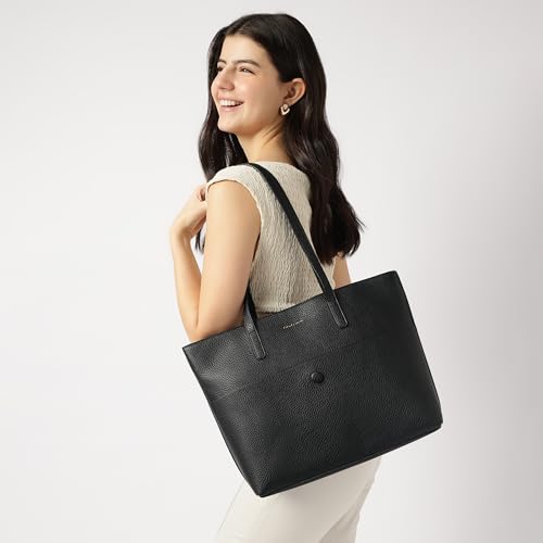 Image of Fastrack Power Play Laptop Tote for Women, 14-Inch Laptop Compatible, High Quality Faux Leather, Comfortable Shoulder Strap, Inner Access Pockets, Stylish and Functional Everyday Tote Bag