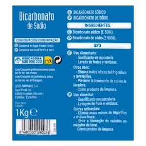Bicarbonato de sódio Hacendado Paquete 1 kg Pack 2