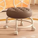 Optimiertes Design: Der niedrige Rollhocker basiert auf dem Prinzip der menschlichen Bewegung. Die Höhe des Rollhockers vom Boden beträgt 23 cm, und der Durchmesser des Sitzes beträgt 26 cm, was 100 kg tragen kann. Das wissenschaftliche Größendesign lässt sich leicht in Ecken des Hauses platzieren und nimmt sehr wenig Platz ein.