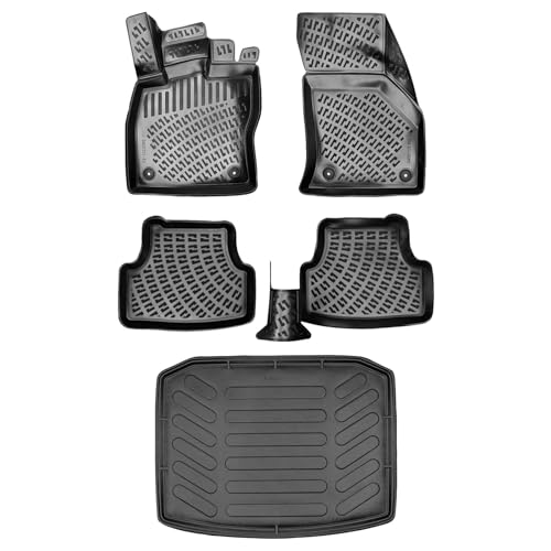 Original Skoda KAROQ Fußmatten Gummi Allwetter – 4er Set, Grau/schwarz, 57A061512/512A Original Skoda KAROQ Fußmatten Gummi Allwetter – 4er Set, Grau/schwarz, 57A061512/512A