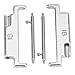 ZJchao Metal Watch Band Adapter Premium Connection for 18-22mm Smartwatches Stainless Steel Set (1 Pair)