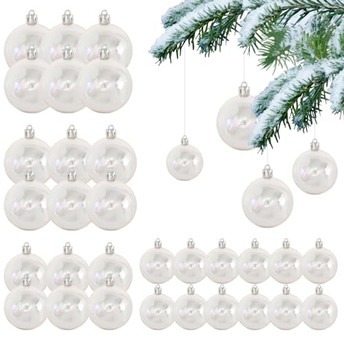 Boules de Noël irisées transparentes légères qui ne cassent pas - 5