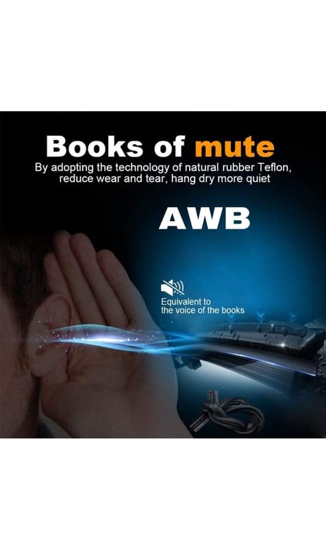 Image of AWB Hybrid Wiper Blades Front + Rear Compatible with Honda BRV (Pack of 3)