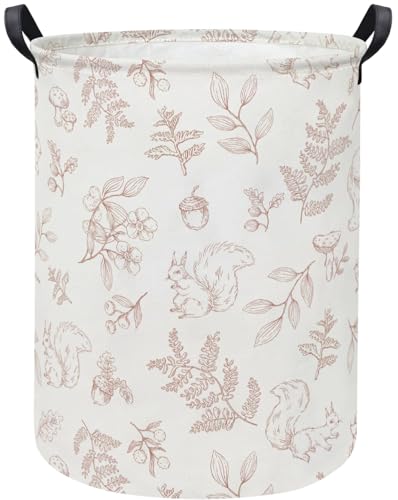 LATOGHIVE Baby Laundry Hamper kids laundry Basket Waterproof Storage Bin for Bedroom Clothes Organizer Basket Woodland Animals Room Décor(Animals)