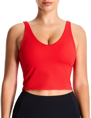 Image of THE GYM PEOPLE Womens' Sports Bra Longline Wirefree Padded with Medium Support