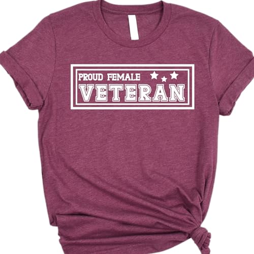 Proud Female Veteran T-Shirt, US Army Apparel for Brave Retired Veterans, Veterans Day Tee, Veteran Defender Top3