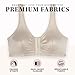 Leading Lady Marlene Front-Closure Wireless Leisure Bra - Comfortable Plus Size Bras For Women (Beige)