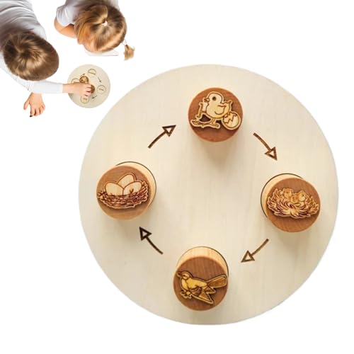Rompecabezas De Madera | Rana De Desarrollo FROG | Rompecabezas De La Evolución De Los Animales | Juegos Interactivos De Mesa De Jigsaw De Madera Para Niños, Desafiantes Juguetes Cognitivos Para Pascu