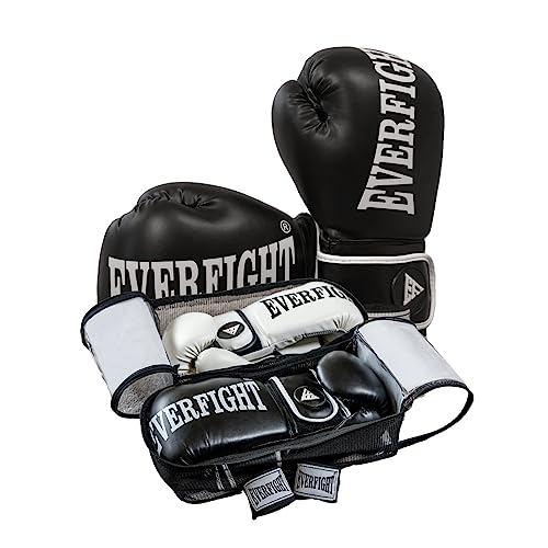 Everfight Boxing Gloves Set For Men And Women-Heavy Bag Muay Thai Kickboxing  Mma Boxing Gloves Fitness Boxing Gloves Sparring-Black Or White-10 Oz 12 Oz 14 Oz 16 Oz Adult Boxing Gloves #TOP21