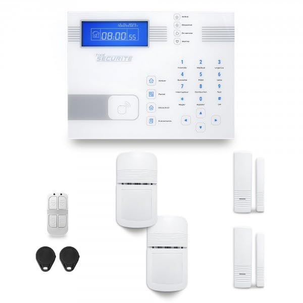 Alarme maison sans fil SHBi 1 à 2 pièces mouvement + intrusion - Avec module GSM