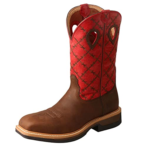Image of Twisted X Men's 12 inch Western Work Boot, Square Toe Alloy Toe with CellStretch