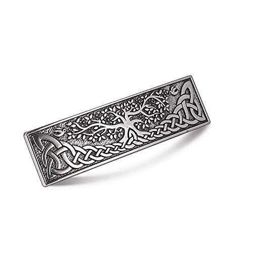 Pasador de pelo nudo celta de metal plateado para mujer de Fishhook 2