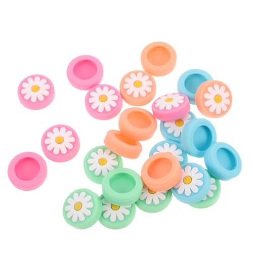 Holibanna 24 pezzi Cappucci Joystick in Silicone per Controller Copri Analogici Ergonomici Grip Antiscivolo Colorati per Migliorare Controllo e Comfort Durante Gioco