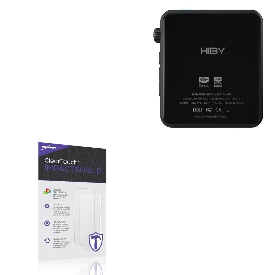 BoxWave Screen Protector Compatible With HiBy R2 II (Gen 2) - ClearTouch ImpactShield (2-Pack), Impenetrable Screen Protector Flexible Film
