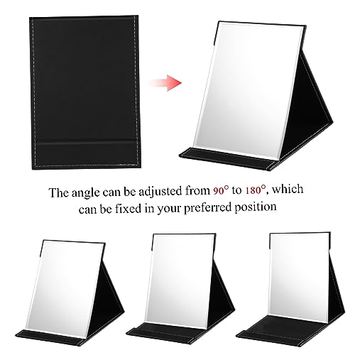 Espejo de maquillaje portátil rectangular pequeño miniatura 5