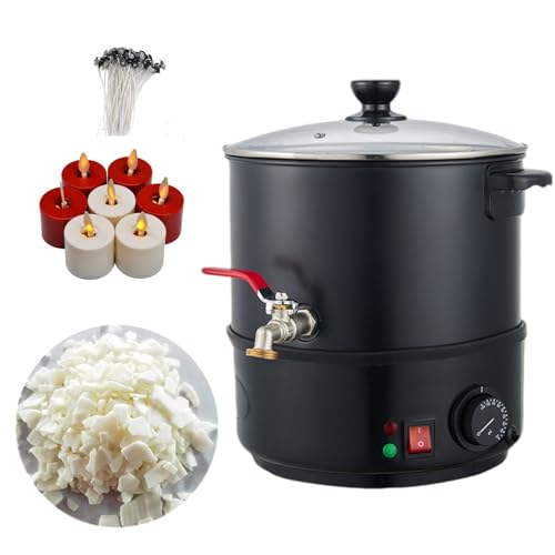 PASPRT Calentador Eléctrico De Cera para Velas De 8 litros, Máquina De Fusión con Control De Temperatura Y Boquilla para Verter, para El Hogar Y Los Negocios. (6L)