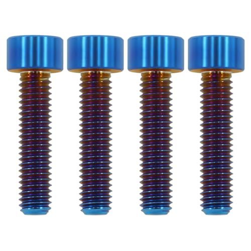 Image of M6x25 Titanium Bolts Hex Socket Cap Screw, Burnt Blue, 4PC
