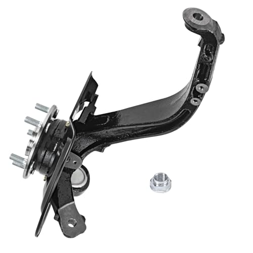 Image of Detroit Axle - 2.4L Front Left Steering Knuckle for 03-07 Honda Accord [Automatic Transmission], Driver Side Steering Knuckle & Wheel Bearing Hub Assembly 2003 2004 2005 2006 2007 Replacement